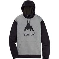 Burton Men's Oak Pullover Hoodie - Gray Heather / True Black